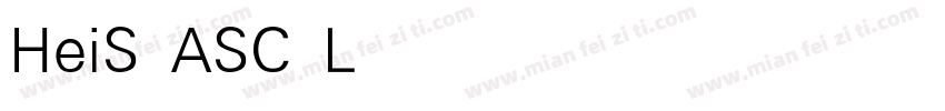 HeiS ASC Light字体转换